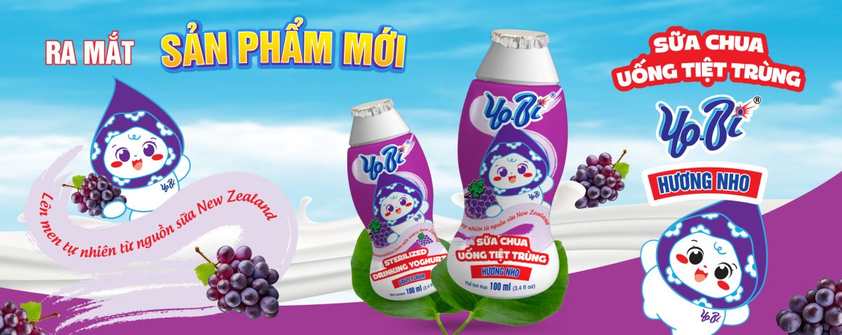 SUA CHUA HUONG NHO YOBI CHAI 100ML