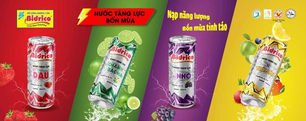 Nước tăng lực Bidrico lon 325ml
