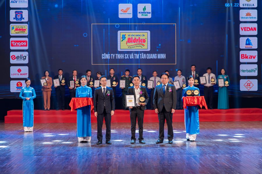 Bidrico được vinh danh trong Top 10 Nhãn hiệu nổi tiếng Việt Nam ngành Thực phẩm – Đồ uống