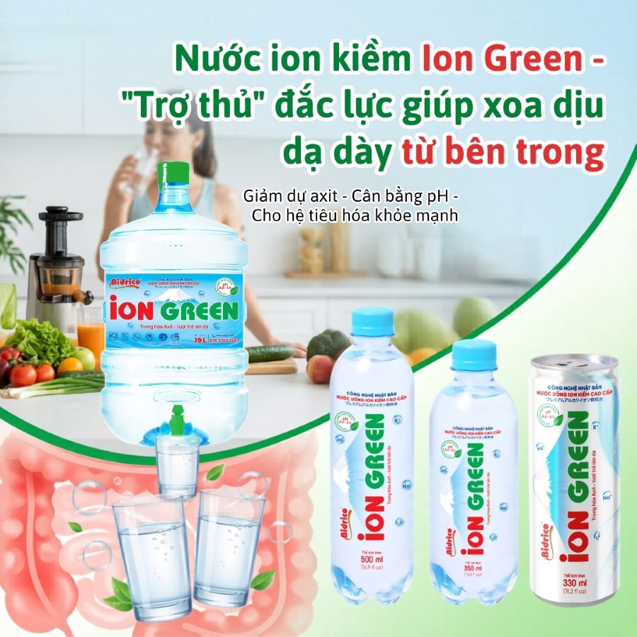 nước ion kiềm giúp giảm đau dạ dày do stress